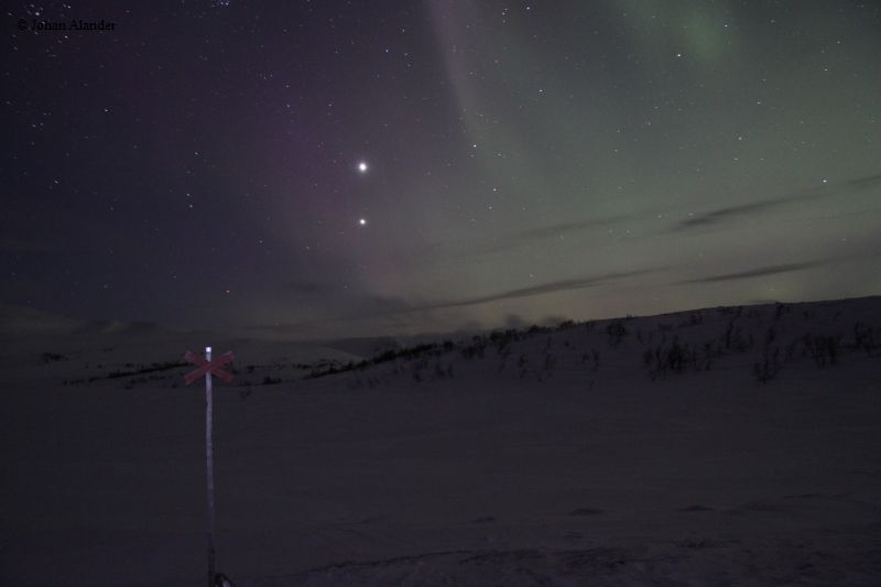 Venus, Jupiter och Norrsken