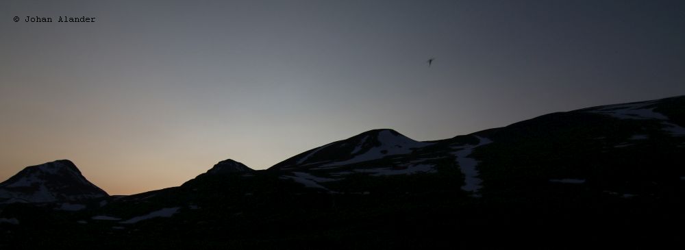 Solnedgång över Adnjetjårro Solnedgång över Adnjetjårro